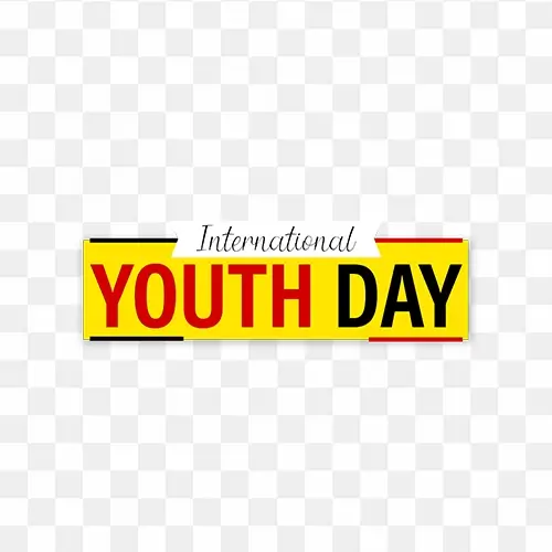 International Youth Day text Free psd Vector and PNG